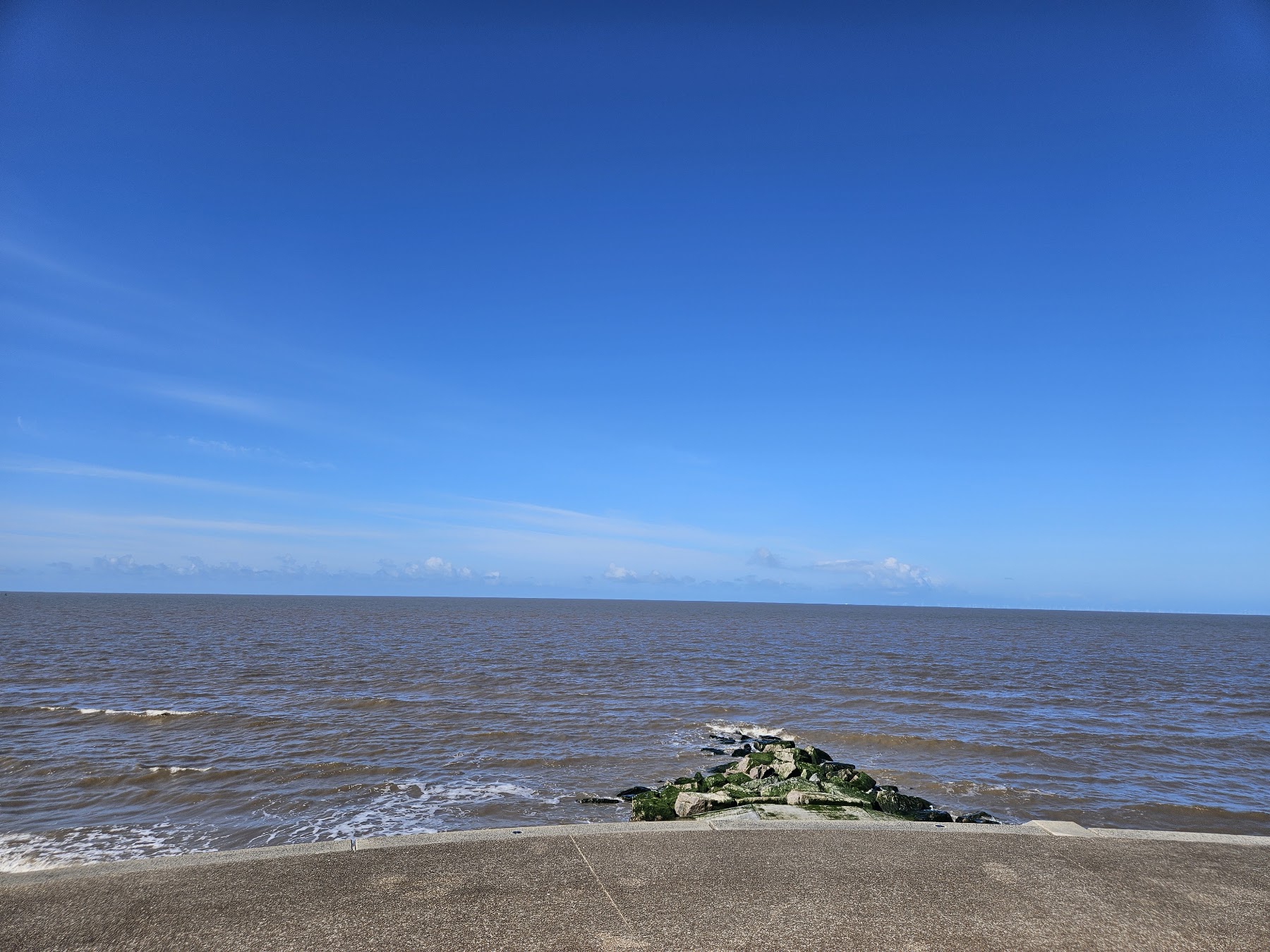 The Irish Sea from Blackpool promenade, twenty yards from The Wellington